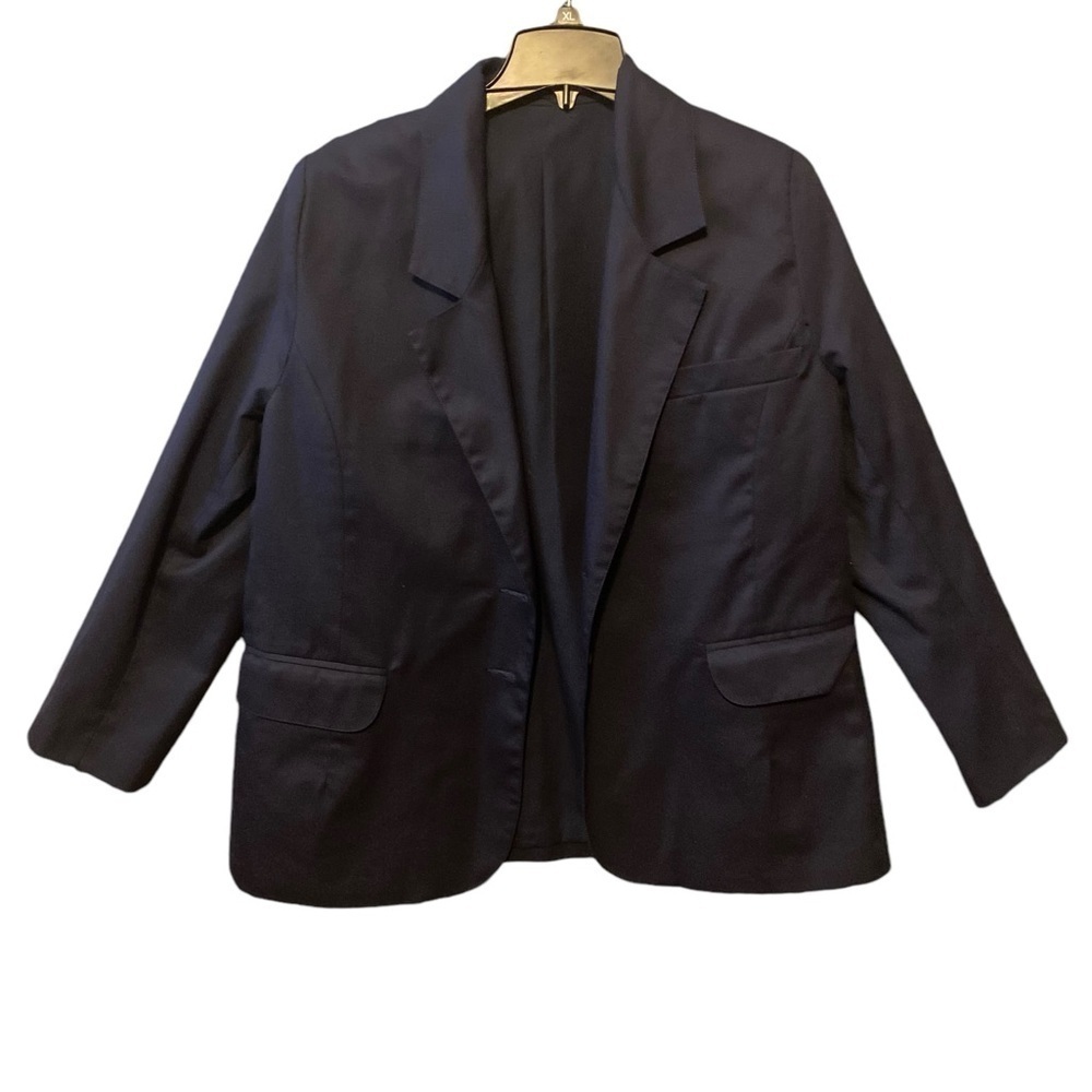 TILLEY ENDURABLES 2XL  Navy Blue Cotton Polyester 3 Button Jacket Made in Canada